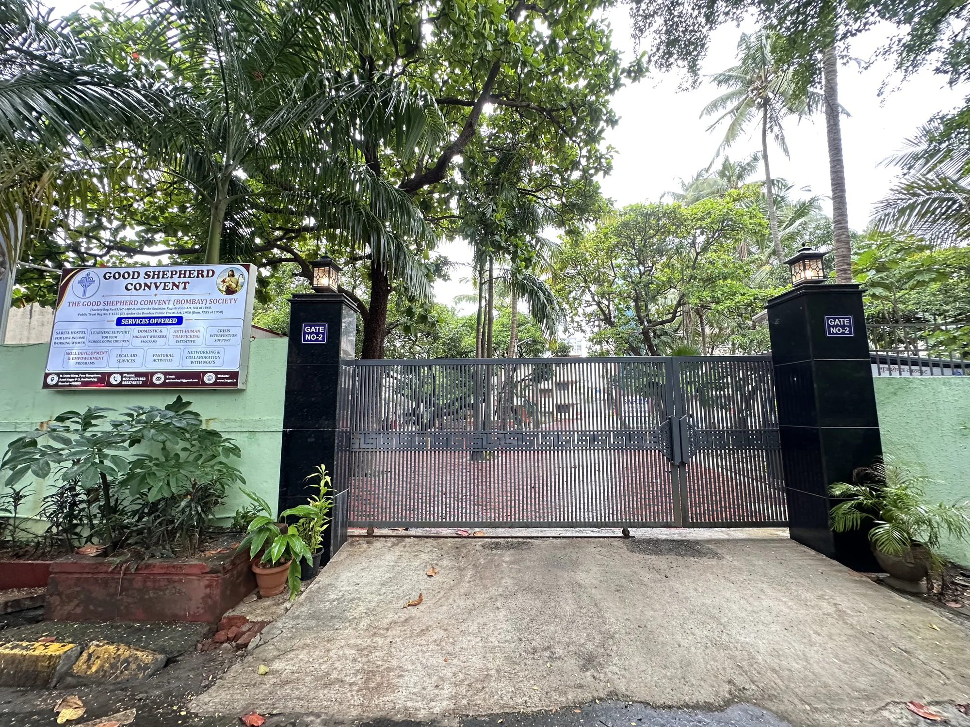 Good Shepherd campus gate